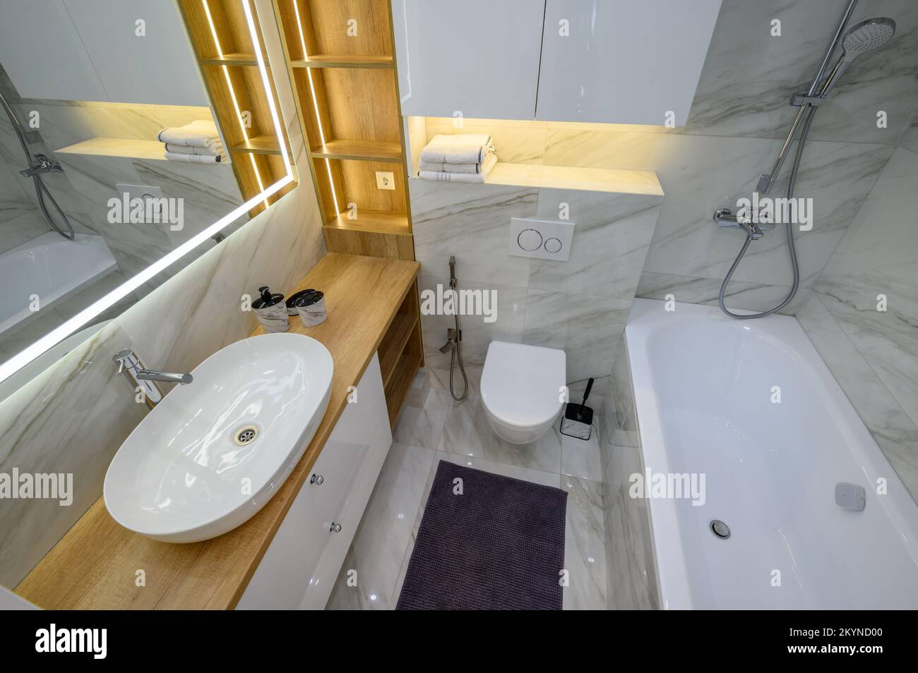 Mueble de baño con lavabo,Mueble de tocador de baño Combo de lavabo para  espacio pequeño, tocador de lavabo de baño con espejo, juego de lavabo de  tocador de baño montado en la