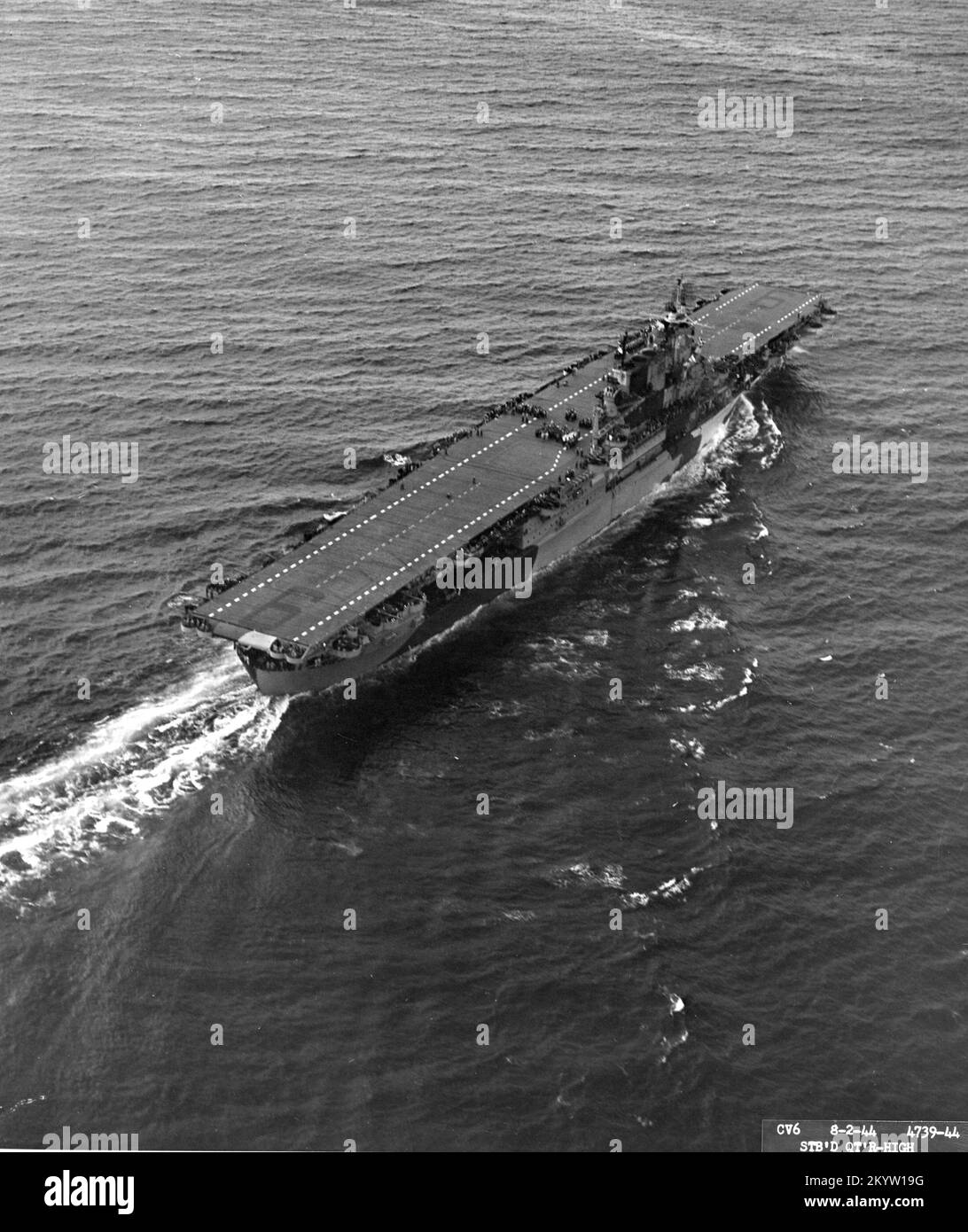 Fotografía de la USS Enterprise (CV-6) , Barcos, Barcos Navales, Barcos, Historia Naval, Azul marino Foto de stock