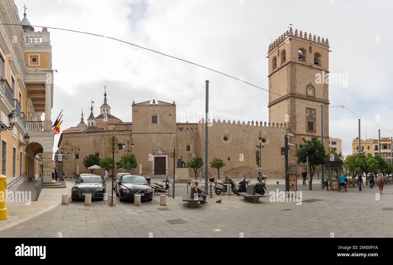 Badajoz España 09 16 2021 Vista a la Catedral Metropolitana de San