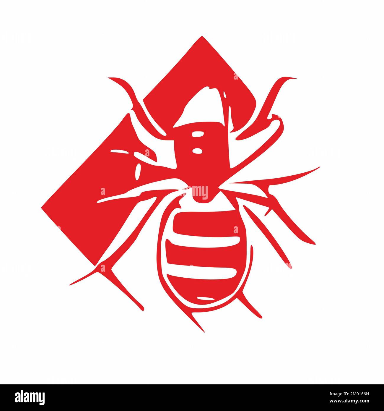 Logo de la compañía de control de plagas, Pest A el control. Foto de stock