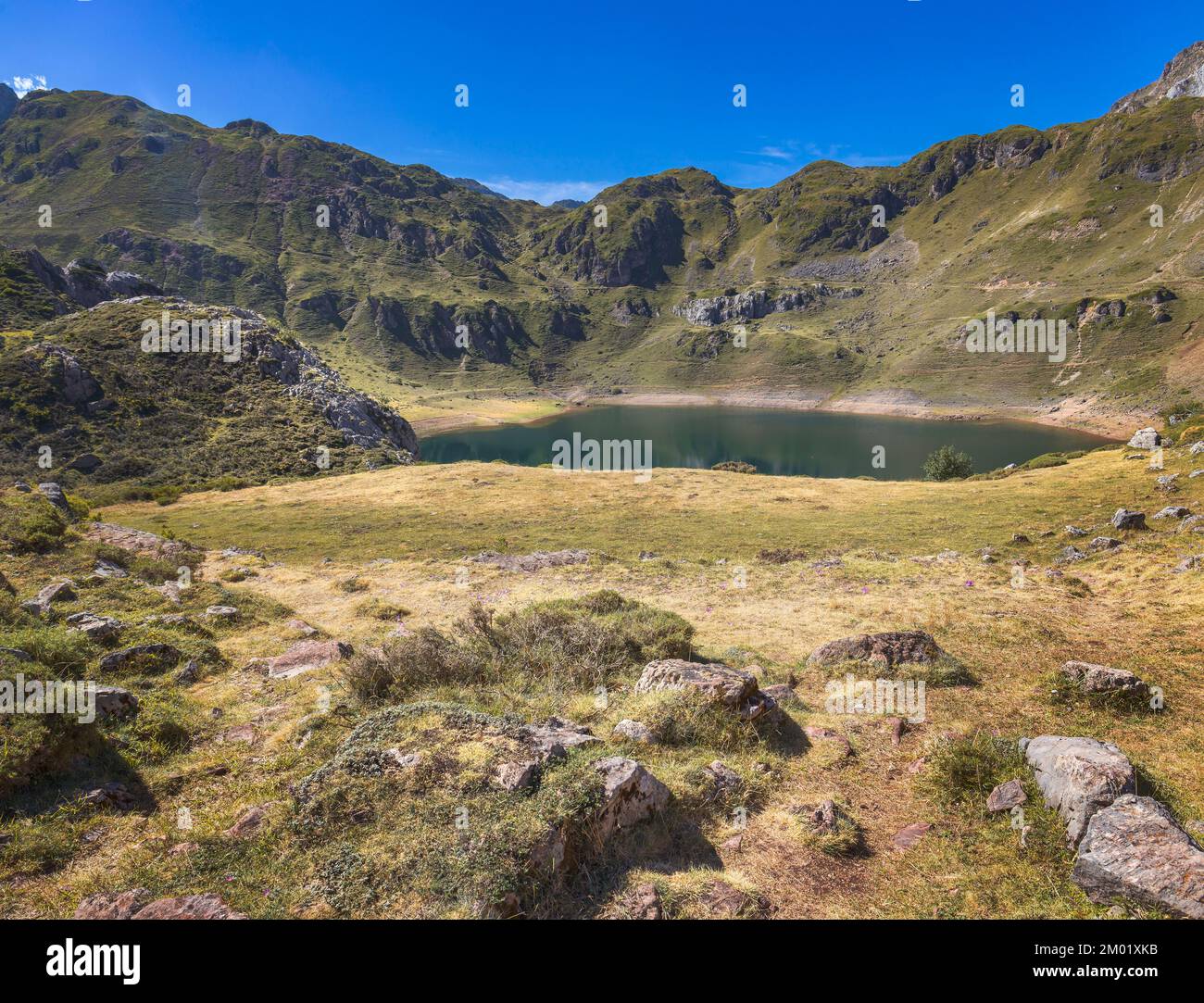 Lago de Saliencia en el Parque Natural Somiedo, Asturias Foto de stock