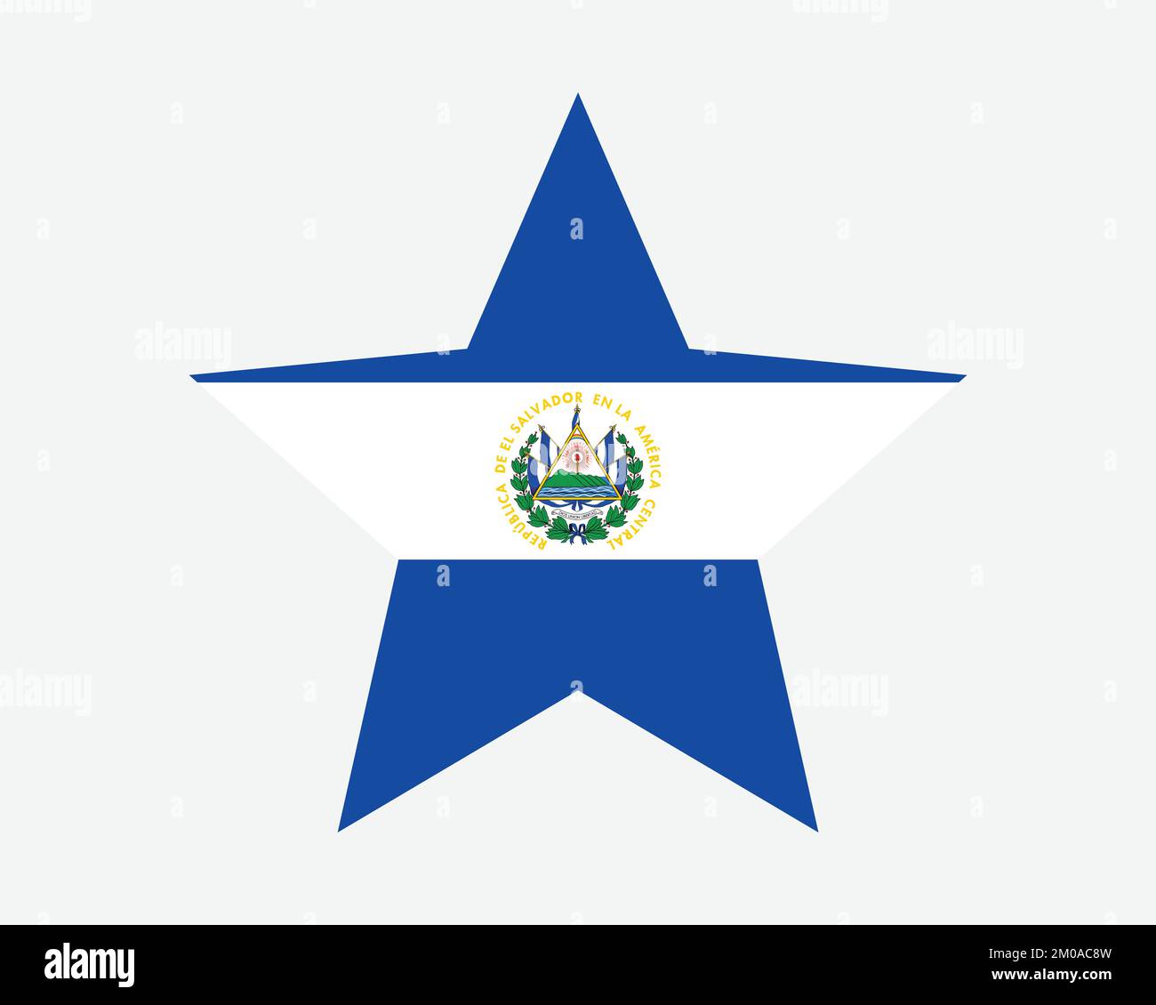 Bandera Estrella de El Salvador. Bandera salvadoreña en forma de