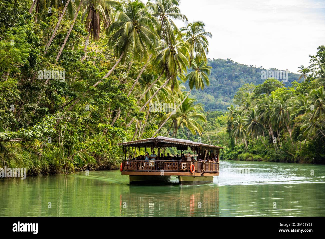 Crucero por el río Loboc, Loboc, Bohol, Filipinas Foto de stock