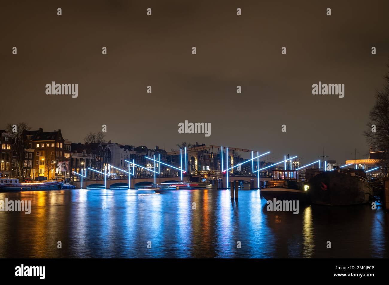 Instalación en el Festival de la Luz de Ámsterdam de 2022 Foto de stock