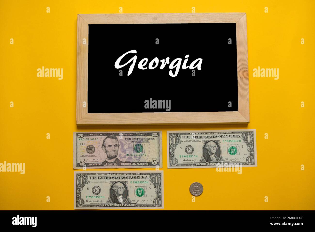 El salario mínimo en Georgia es de $7,25 Fotografía de stock - Alamy