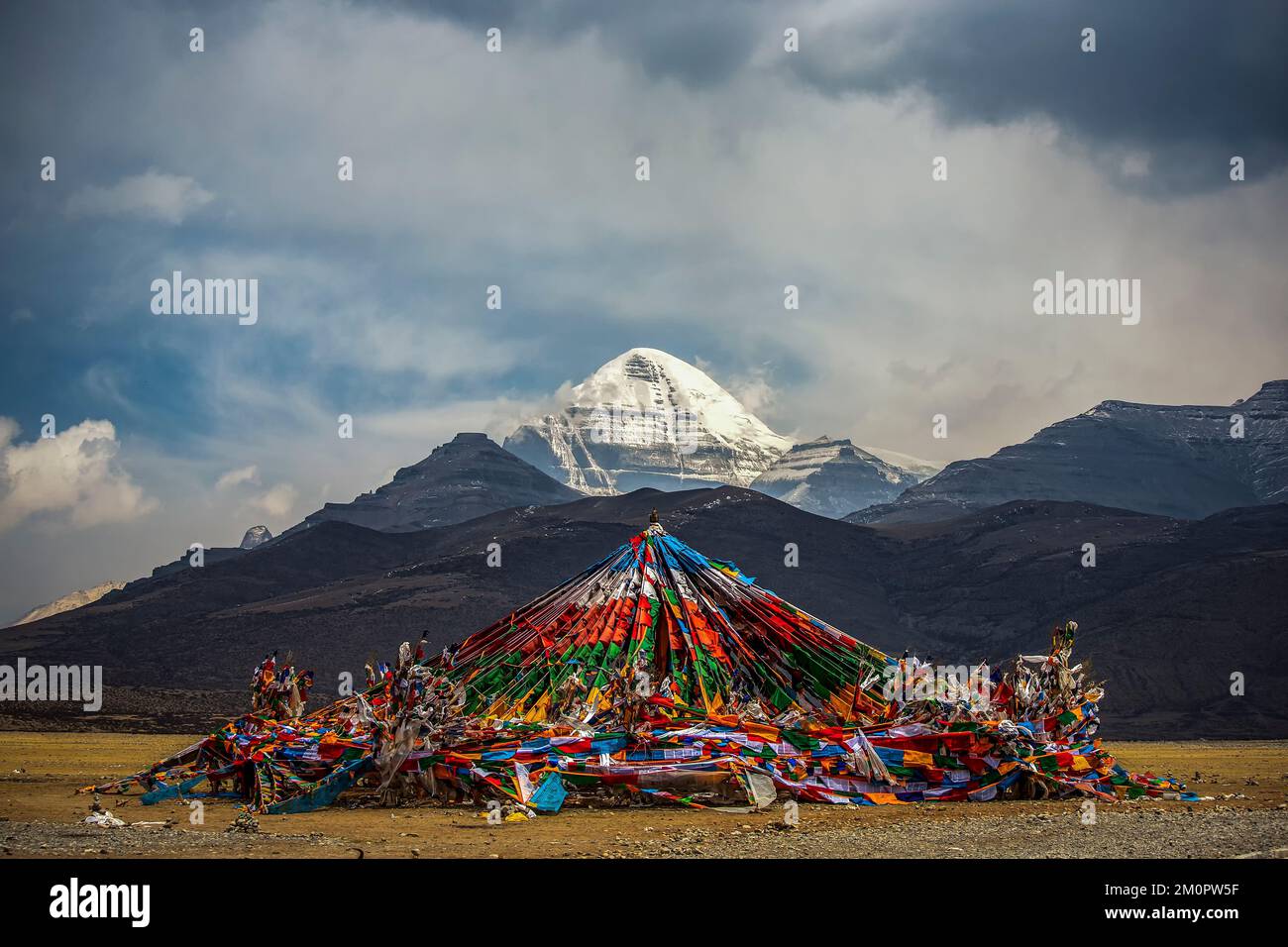 El Monte Kailash en el Condado de Taqin, Prefectura de Ali, Tíbet, China Foto de stock