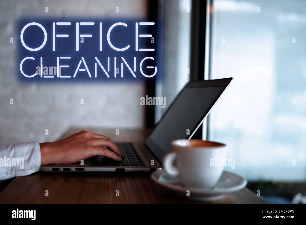 Leyenda de texto que presenta Office Cleaning. Descripción general del  negocio La acción o el proceso de limpiar el interior del edificio de  oficinas Fotografía de stock - Alamy