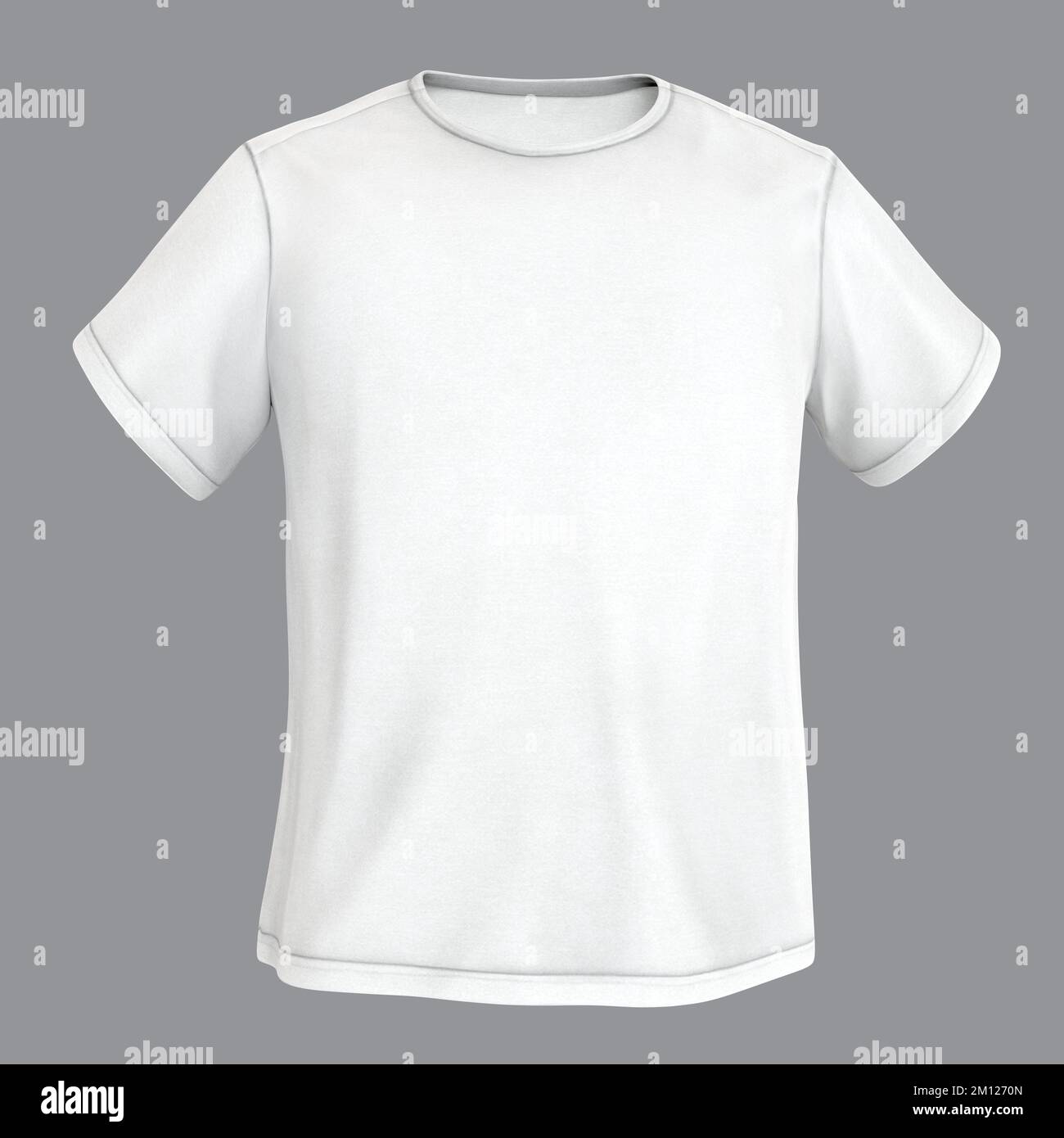 Camiseta blanca de diseño liso mockup camisa en blanco aislado nadie  ilustración 3D Fotografía de stock - Alamy