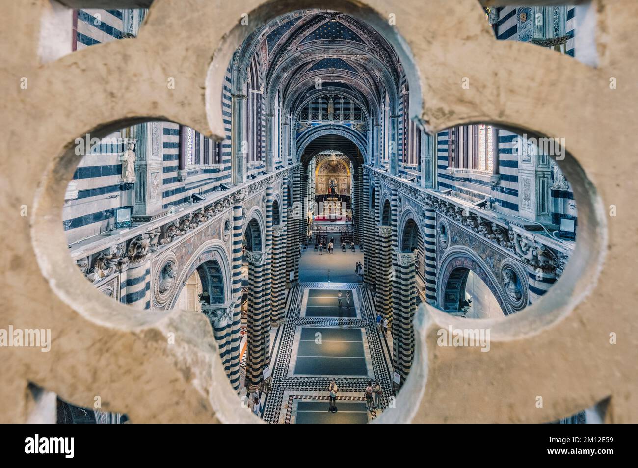 Italia, Toscana, Siena, catedral de Santa Maria Assunta, vista interior Foto de stock