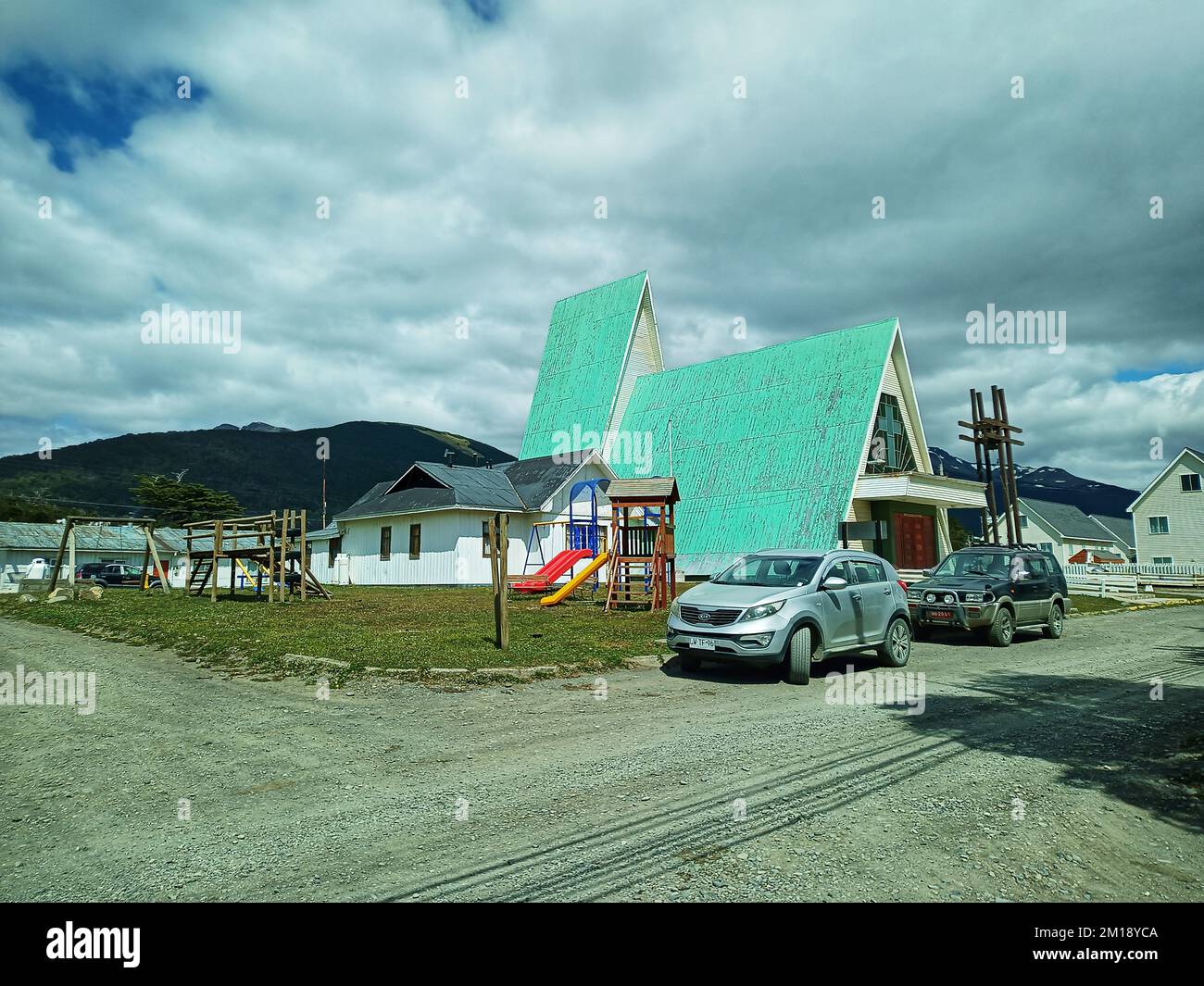 iglesia de Puerto Williams, Isla Navarino, Tierra del Fuego, Antártida, Chile, América del Sur