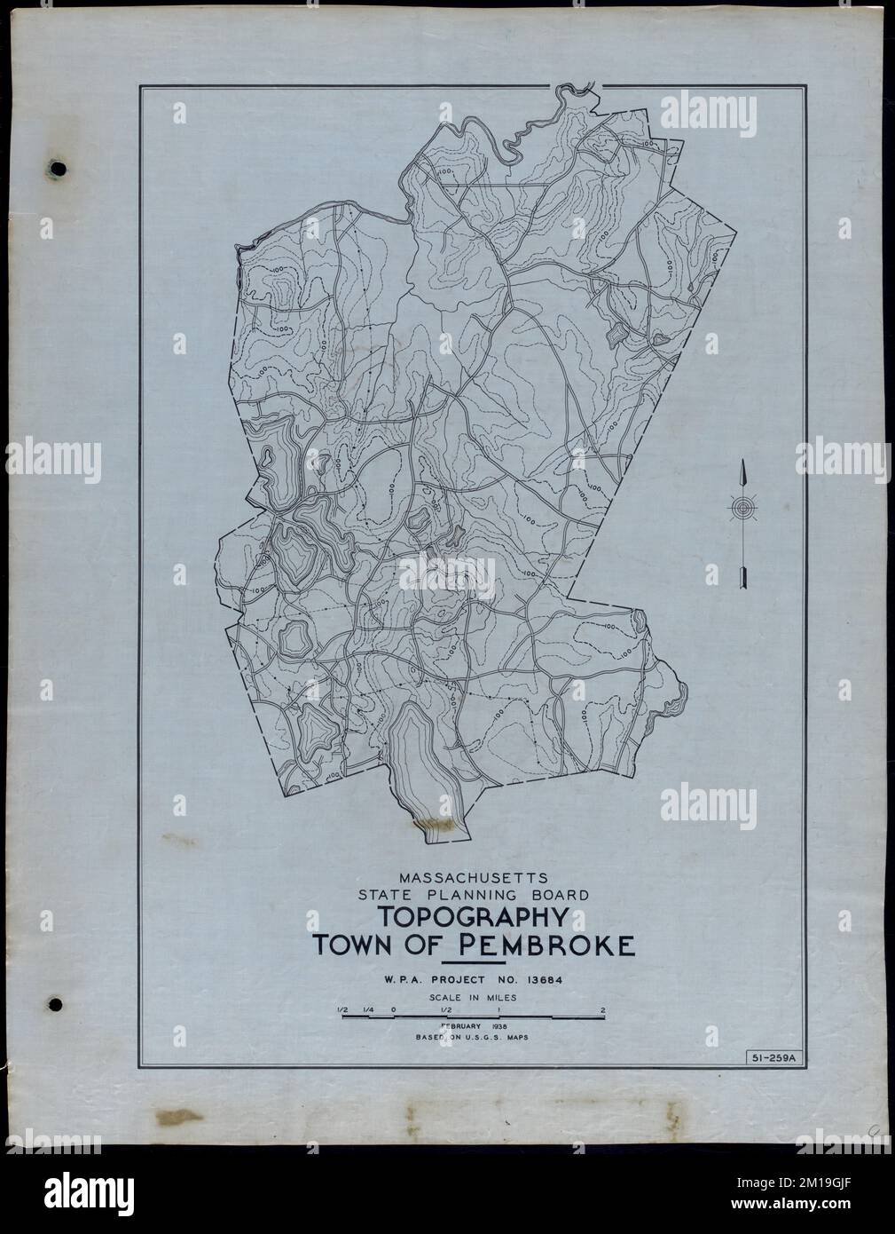Topografía de Pembroke , carreteras, ciudades y pueblos, cartografía