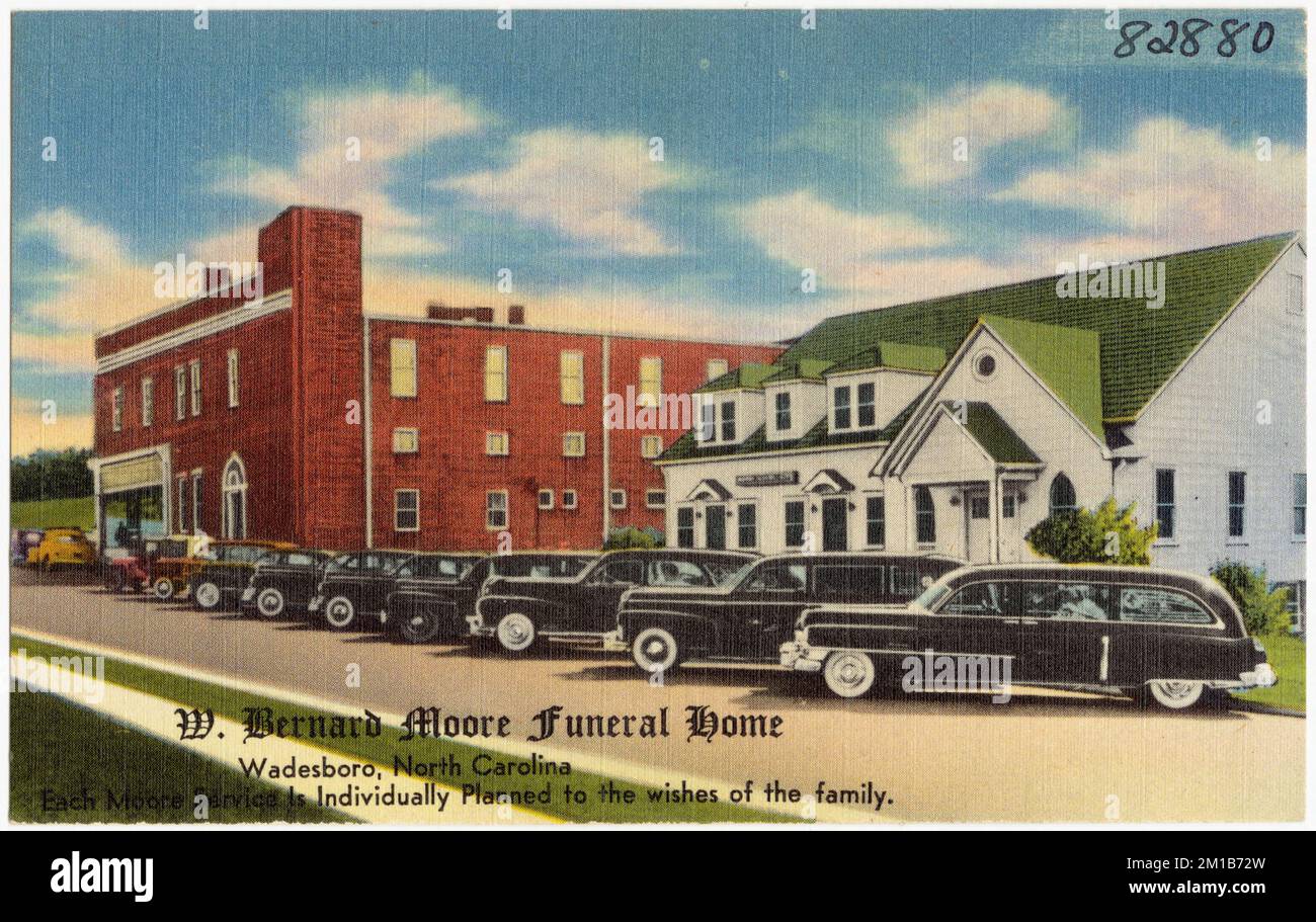 Casa Funeral W. Bernard Moore, Wadesboro, Carolina del Norte, Cada