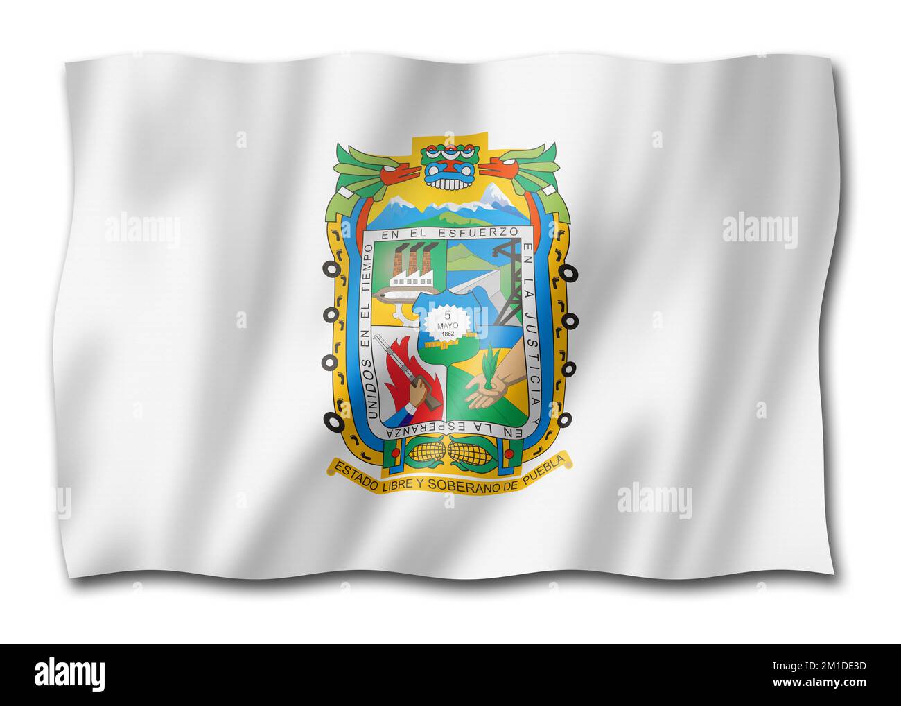 Bandera de puebla fotografías e imágenes