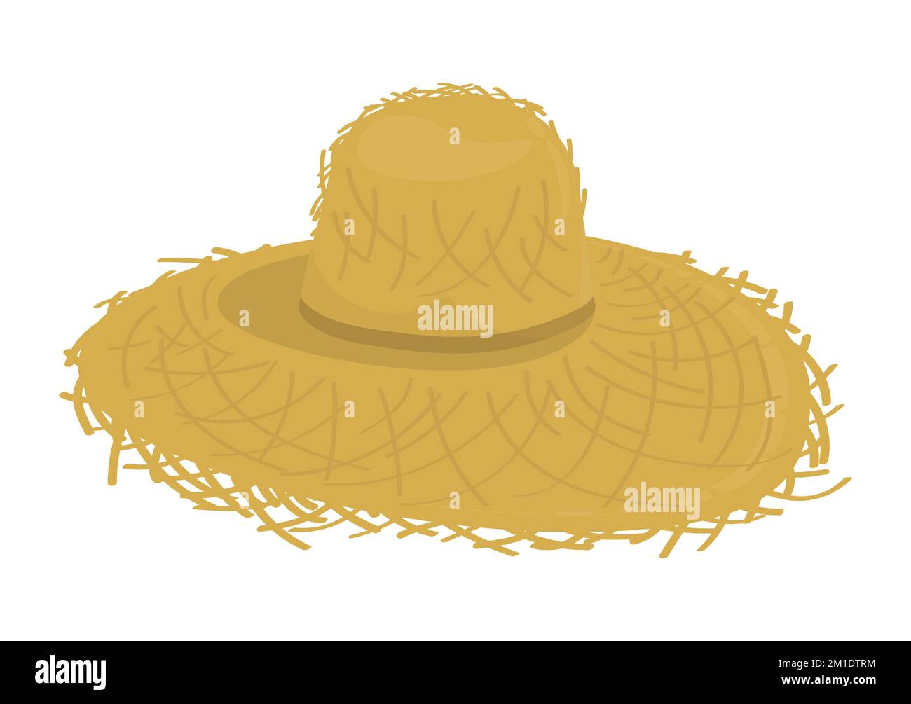 Ilustración de vector de diseño de camiseta de sombrero de paja de dibujos  animados