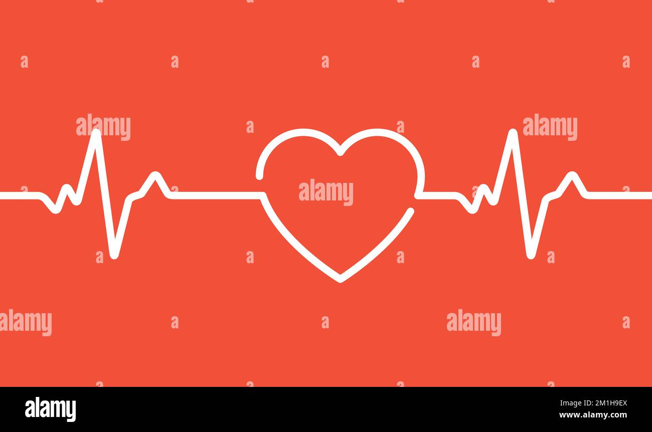 Línea De Onda Del Gráfico Vectorial Del Electrocardiograma Del Latido Del Corazón Monitor De 4030