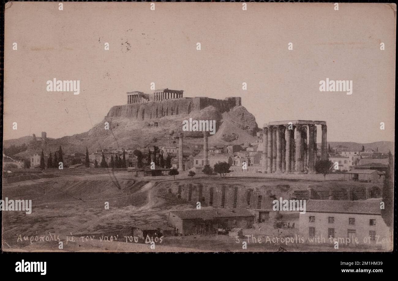 Άκρόπολις μέ τον ναον του Διός La Acrópolis con el templo de Zeus