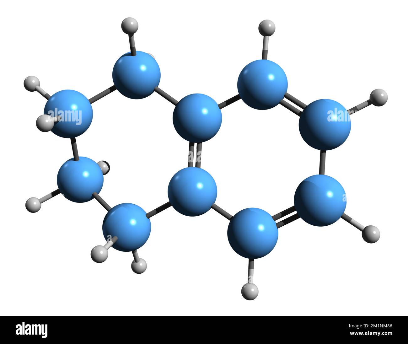 3D imagen de la fórmula esquelética de tetralina estructura química