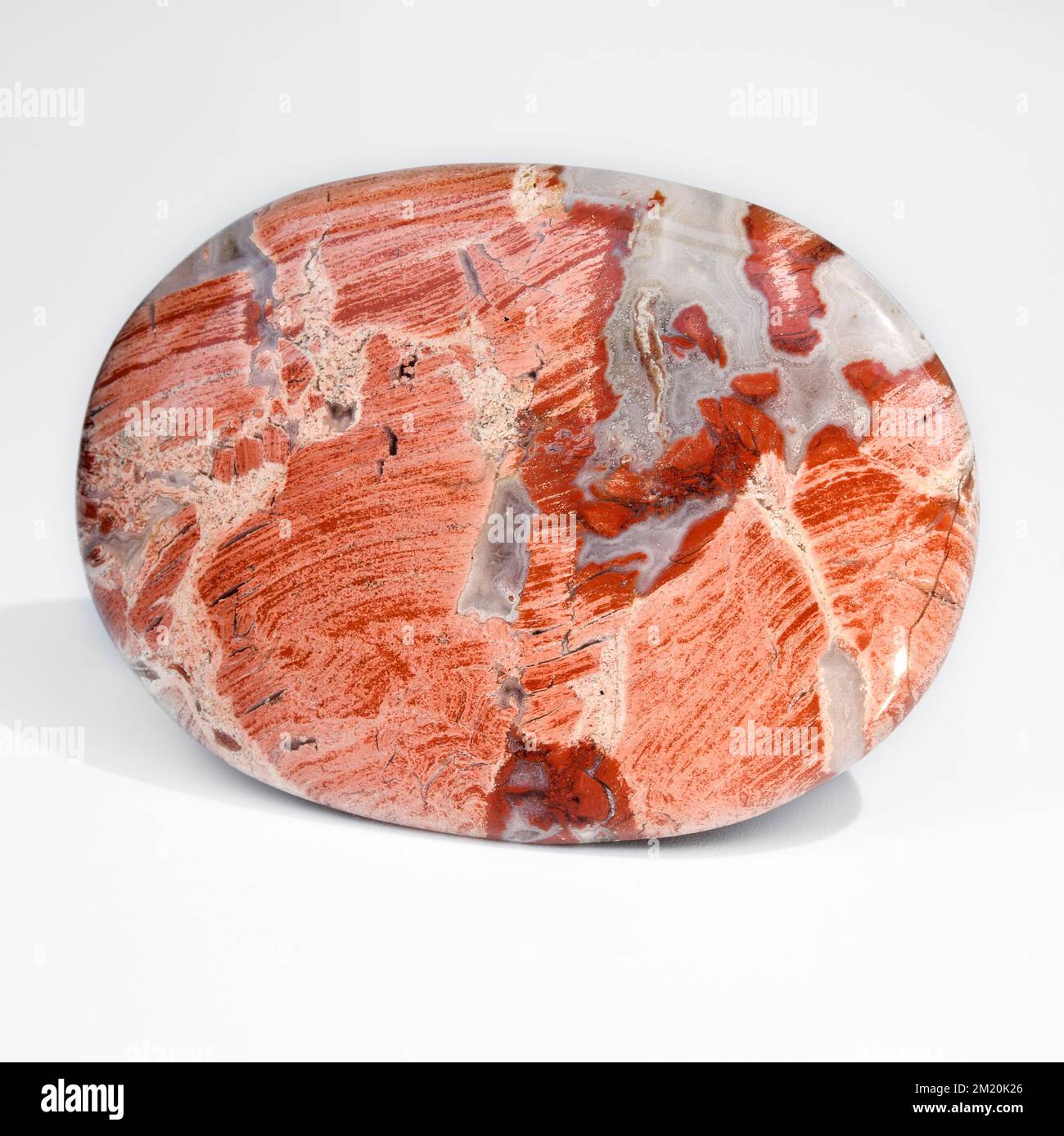 Piedra de Palmar Jasper de amapola Una piedra preciosa sanadora de cristal semi-precioso Foto de stock