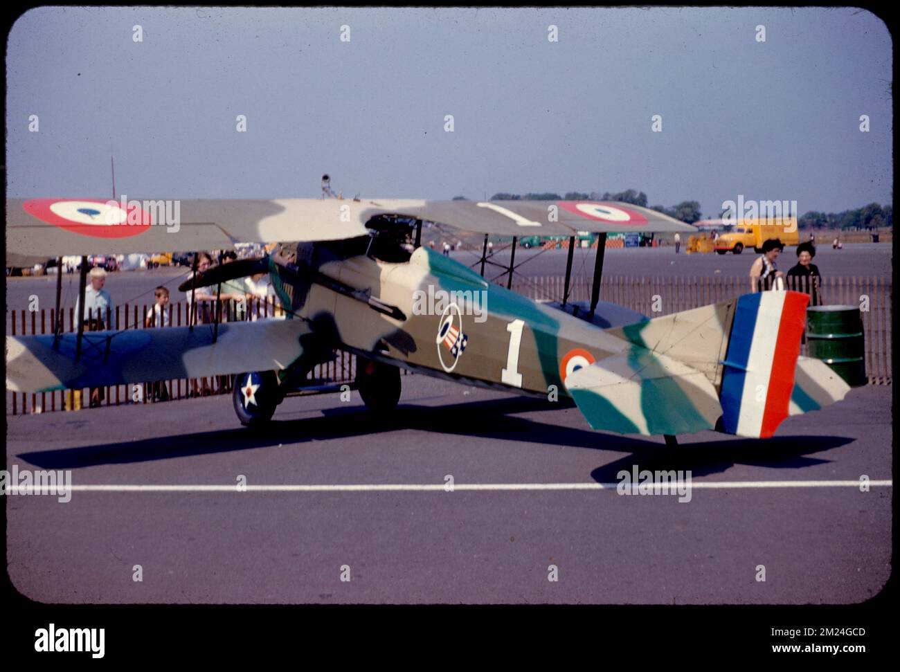 Plano del Capitán Rickenbacker, Primera Guerra Mundial, biplanos, Air Shows, SPAD S.XIII Avión de combate, Rickenbacker, Eddie, 1890-1973. Colección Edmund L. Mitchell Foto de stock