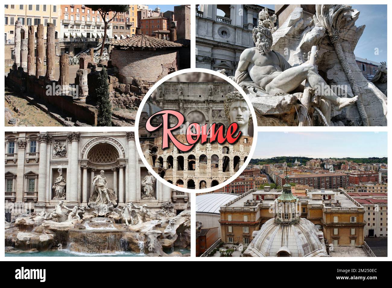Roma - Caput Mondi - la capital del antiguo Imperio Romano y hoy la capital de Italia Foto de stock