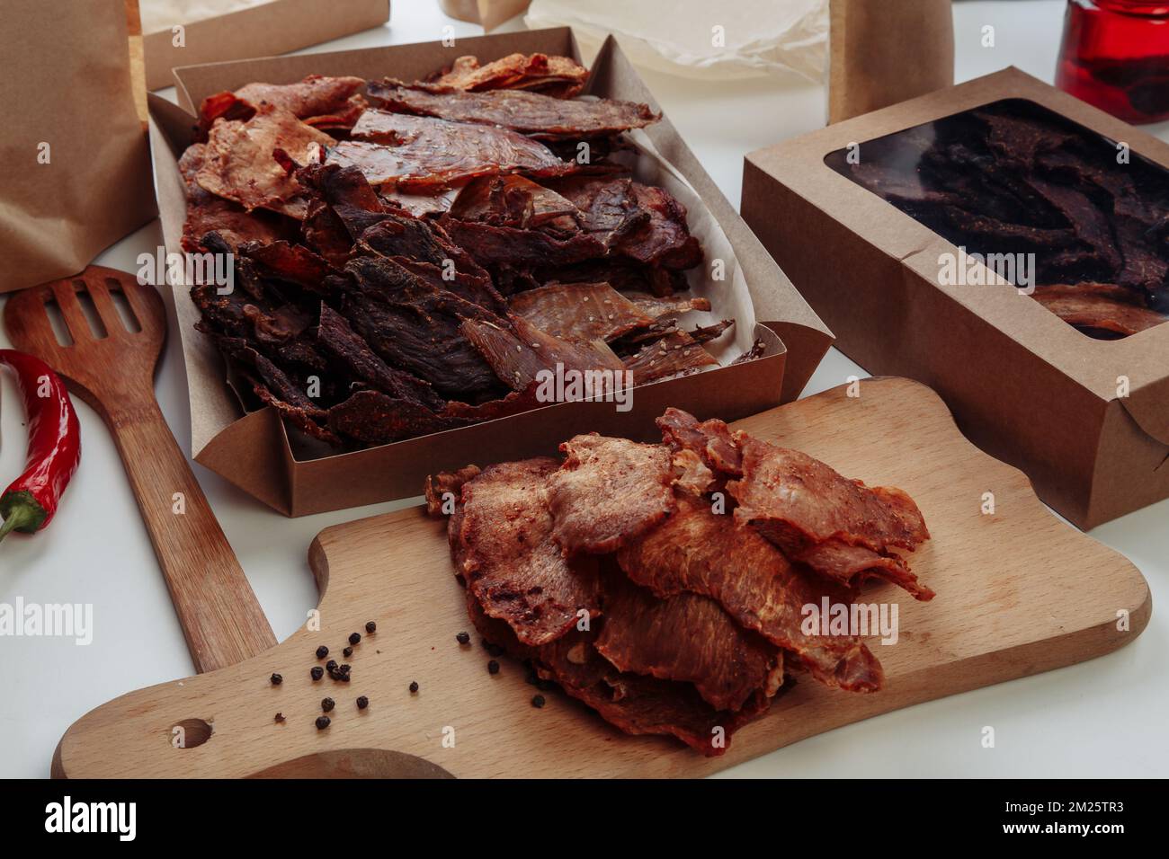 Carne seca hecha en casa fotografías e imágenes de alta resolución - Alamy