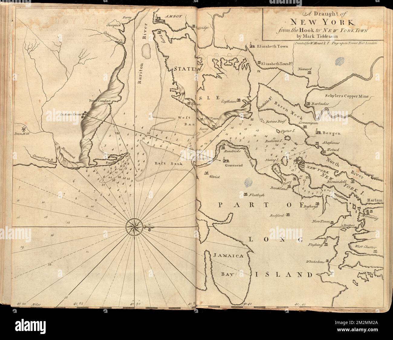 Un Borrador De Nueva York Desde El Gancho A La Ciudad De Nueva York Cartas Náuticas Raritan