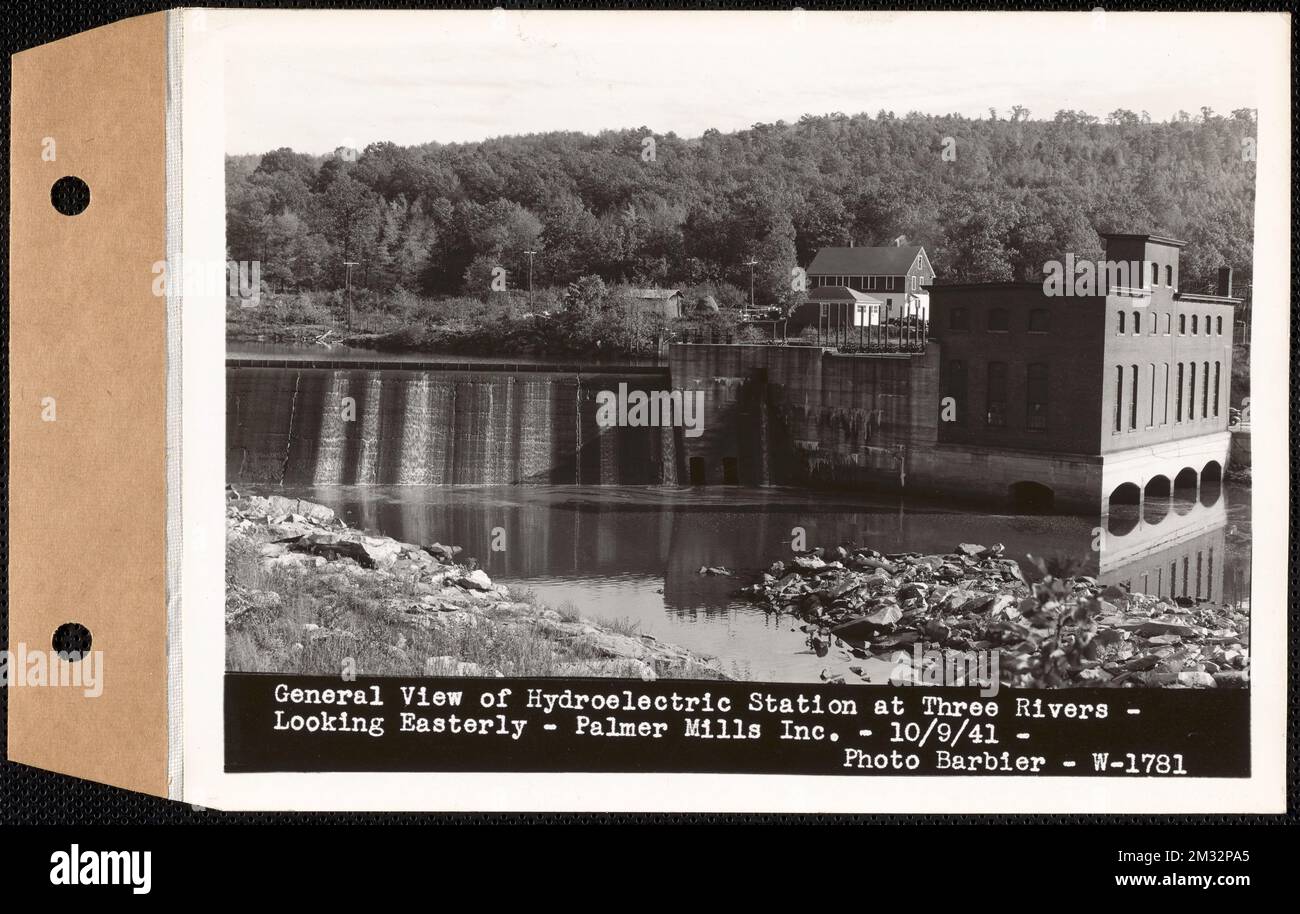 Vista general de la estación hidroeléctrica, Palmer Mills Inc., Three