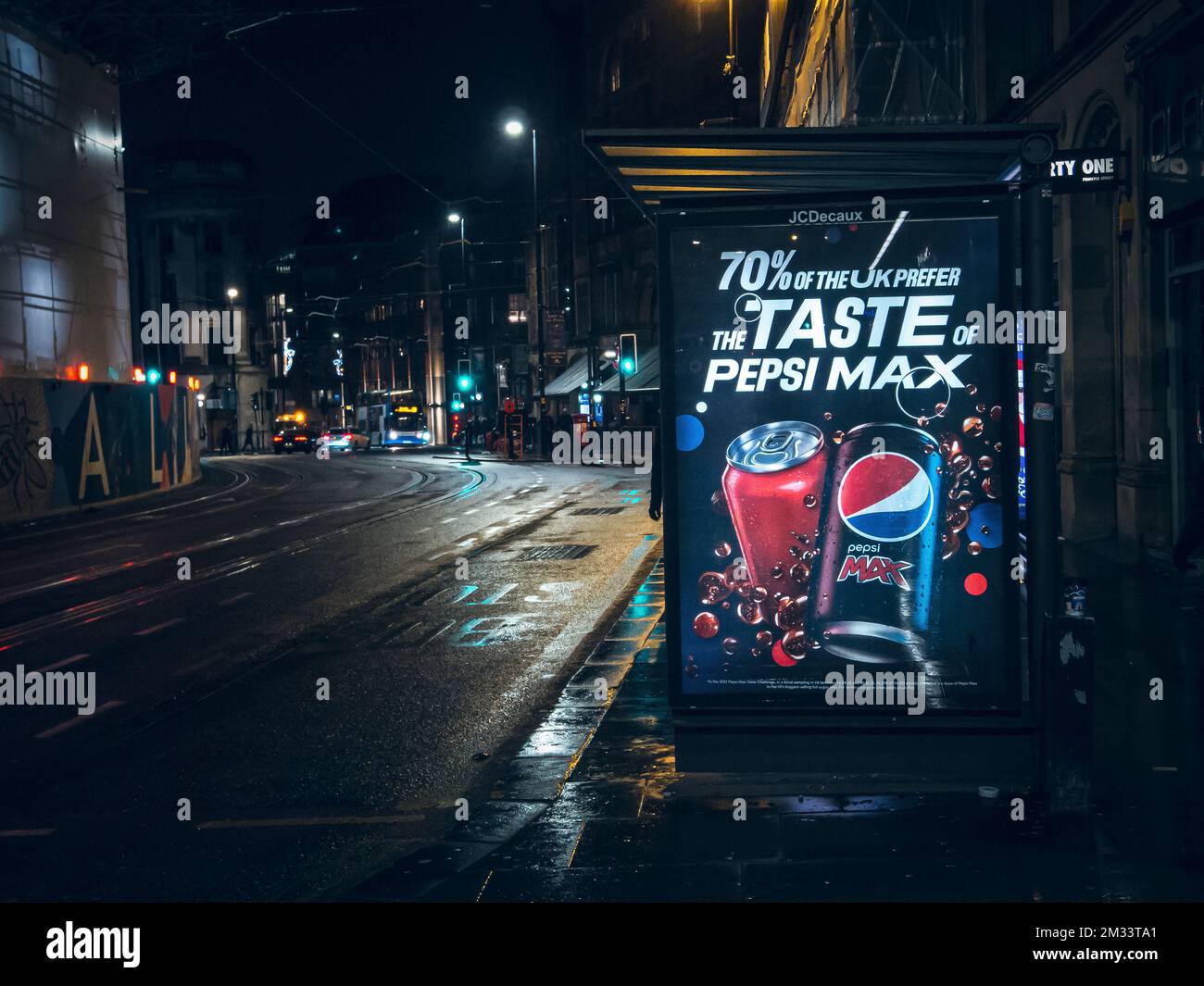Publicidad de parada de autobús Pepsi Max Fotografía de stock Alamy