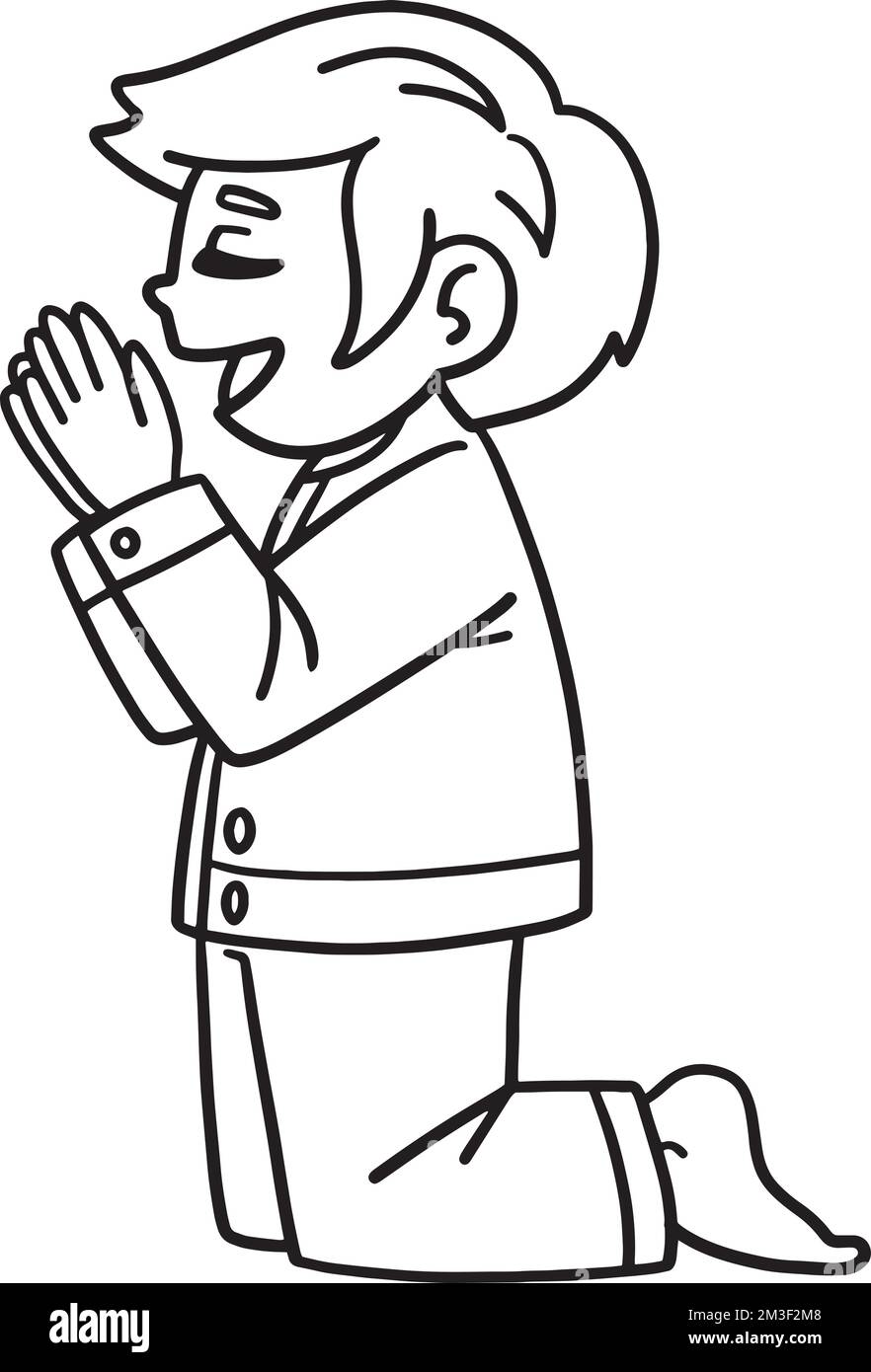Ninos Orando Para Colorear