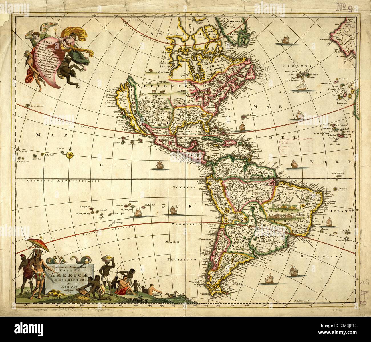 Novissima Et Accuratissima Totius Americae Descriptio América Mapas Primeros Trabajos A 1800 7304