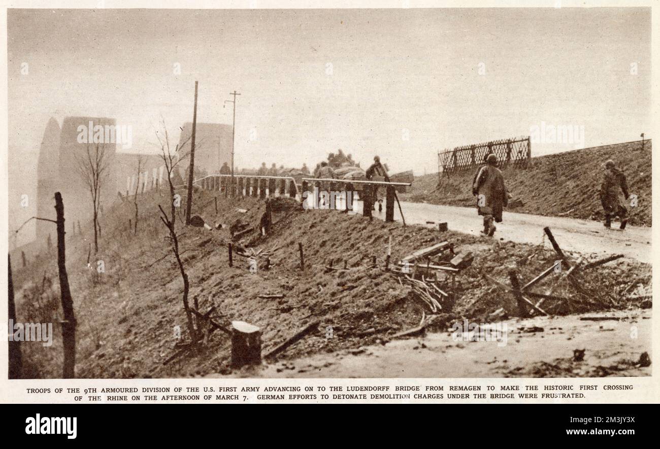 Tropas de la 9th.ª División Blindada del Primer Ejército de EE.UU
