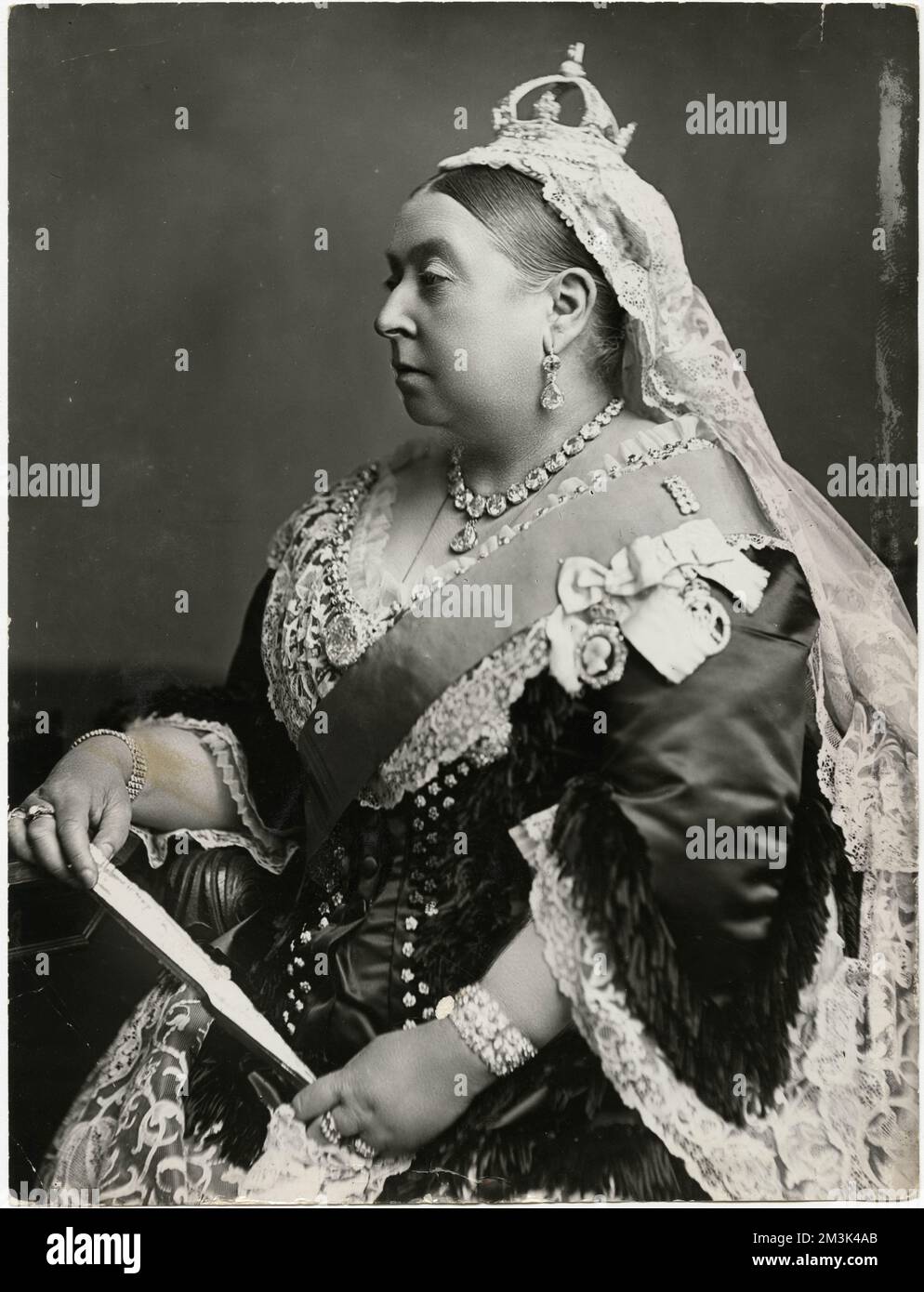 La Reina Victoria fue tomada en 1883 cuando tenía 64 años y había sido monarca reinante durante 46 años. Estudio de Bassano. Fecha: 1883 Foto de stock