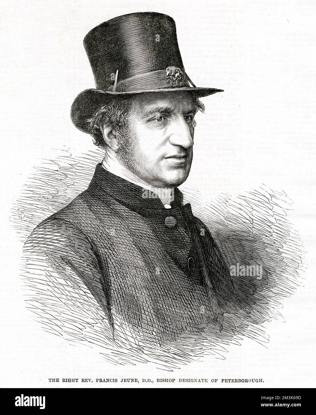 Francis Jeune, D.D. (1806 - 1868), Obispo designado de Peterborough. Fecha: 1864 Foto de stock