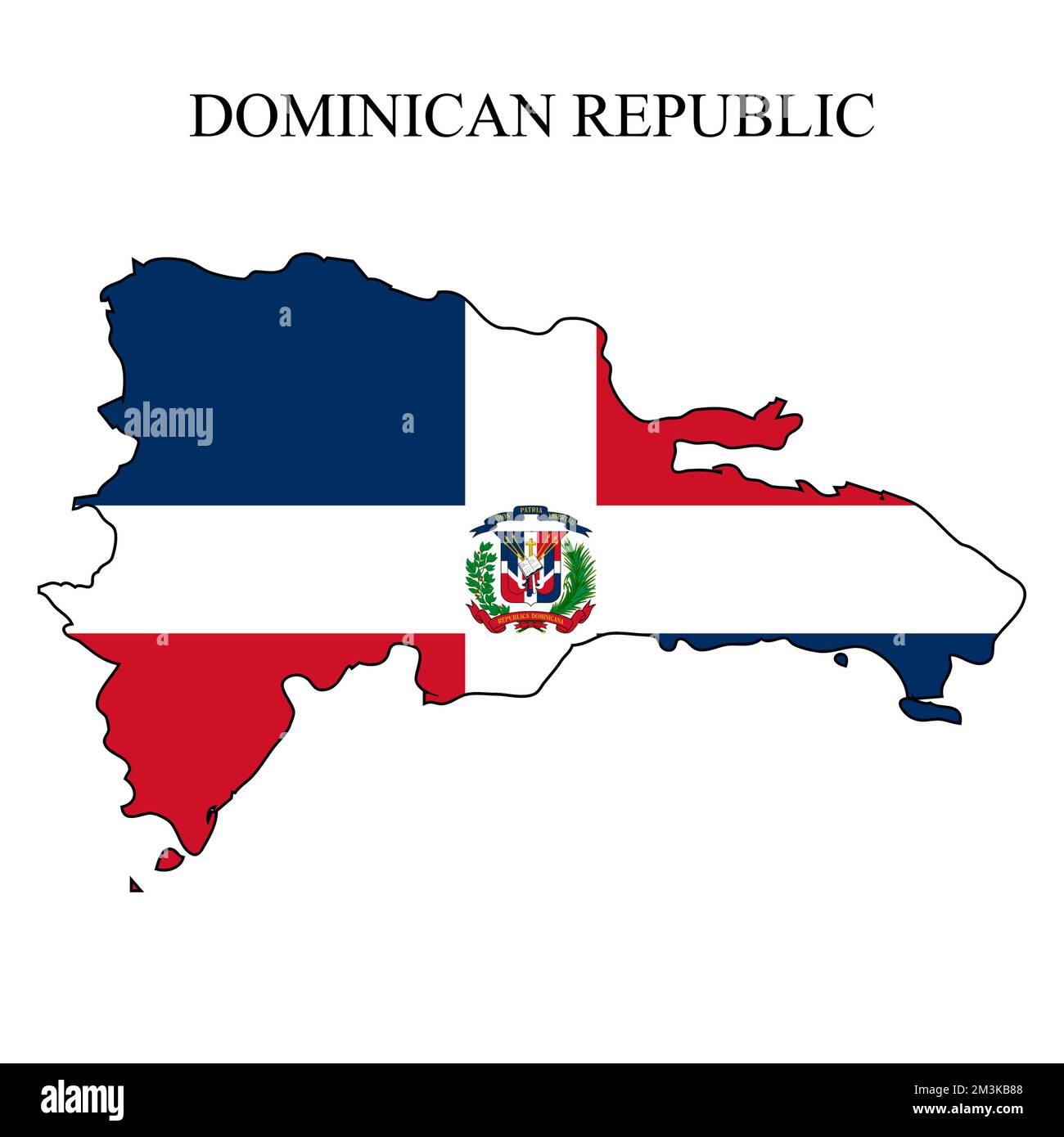 República Dominicana mapa ilustración vectorial. Economía global. País ...