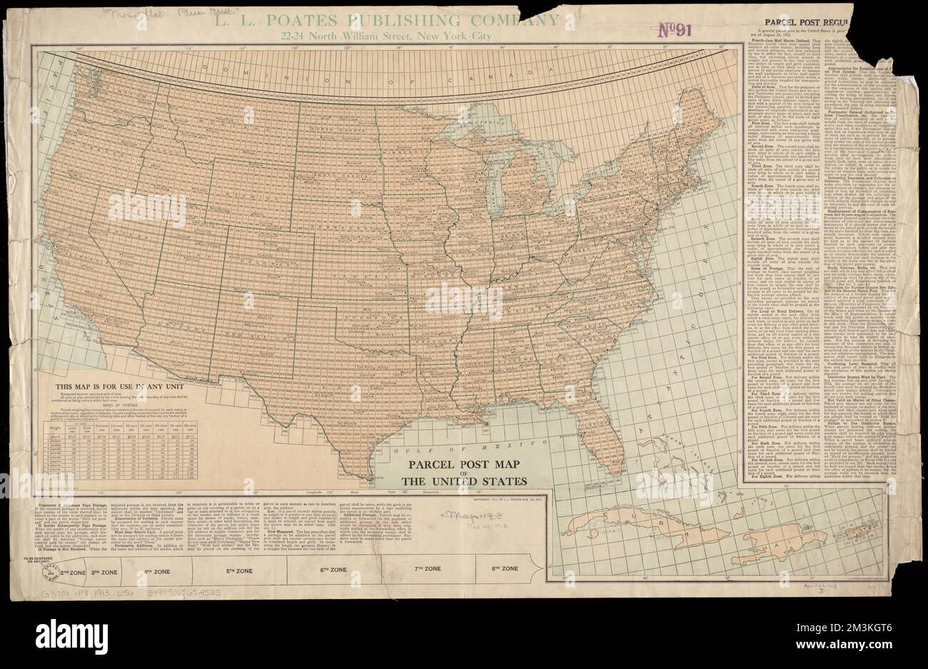 Mapa de los Estados Unidos , Servicio postal, Estados Unidos, Mapas