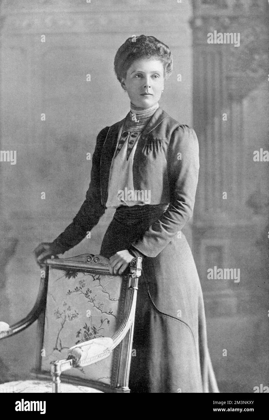 PRINCESA ALICIA DE ALBANY CONDESA de ATHLONE (1883 - 1981) nieta de la reina Victoria, esposa del príncipe Alejandro de Teck. Fotografiado en el momento de su matrimonio. Foto de stock