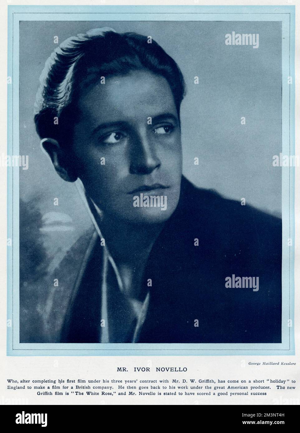 Ivor Novello (1893-1951) Famoso compositor, cantante y actor galés. Fecha: 1923 Foto de stock