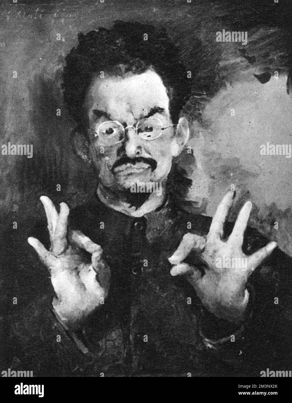 reproducci-n-en-blanco-y-negro-de-un-retrato-de-le-n-trotsky-del-pintor
