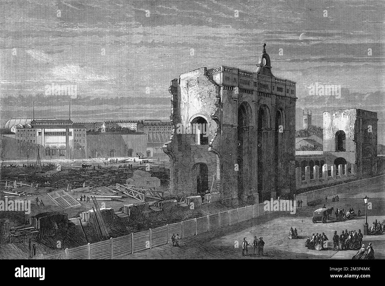 Una vista hacia el este a lo largo de Cromwell Road, Londres, de las