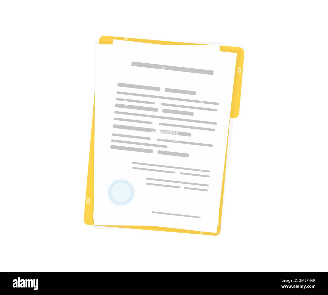 Documentos De Contrato Documento Carpeta Con Sello Y Texto Firma Del 