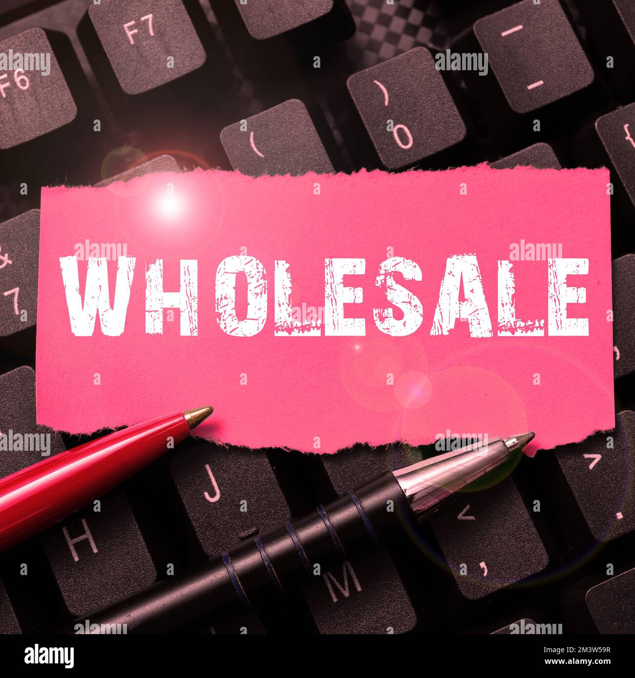 Signo que muestra mayorista. Concepto que significa la venta de