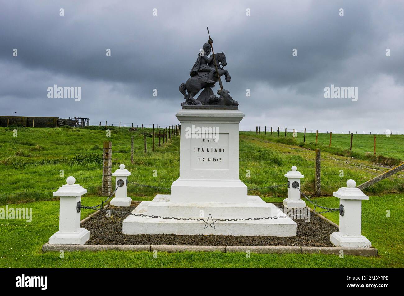 Monumento conmemorativo de los psionistas de la guerra en las Islas Orcadas, Reino Unido Foto de stock