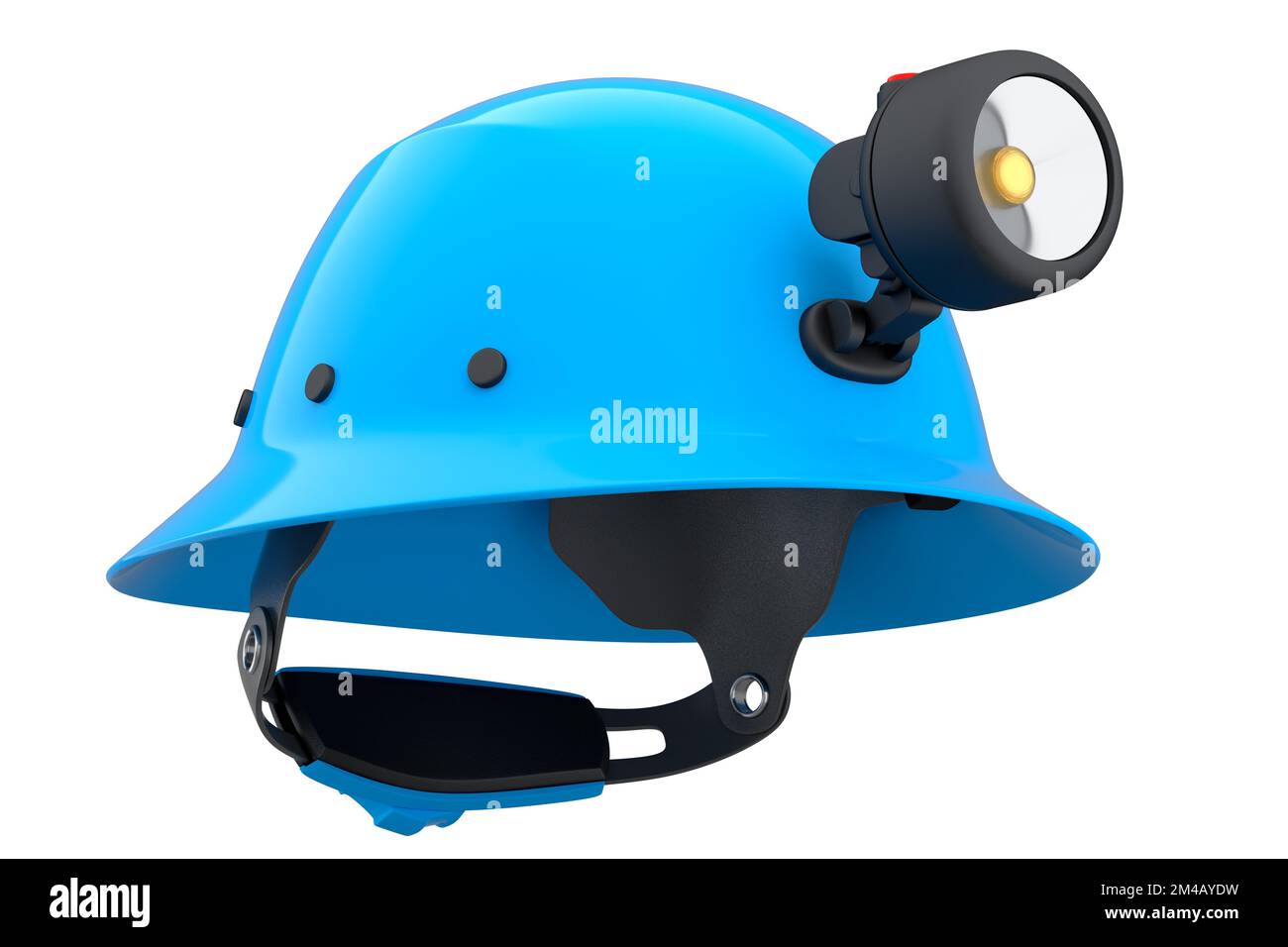 Casco de seguridad amarillo o casco rígido con linterna aislada sobre fondo  blanco. 3d render e ilustración de los tocadores y las herramientas del  handyman Fotografía de stock - Alamy