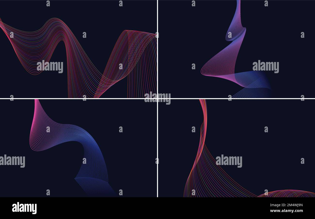 Fondo de vector abstracto de curva de onda moderna para una presentación de vanguardia Ilustración del Vector