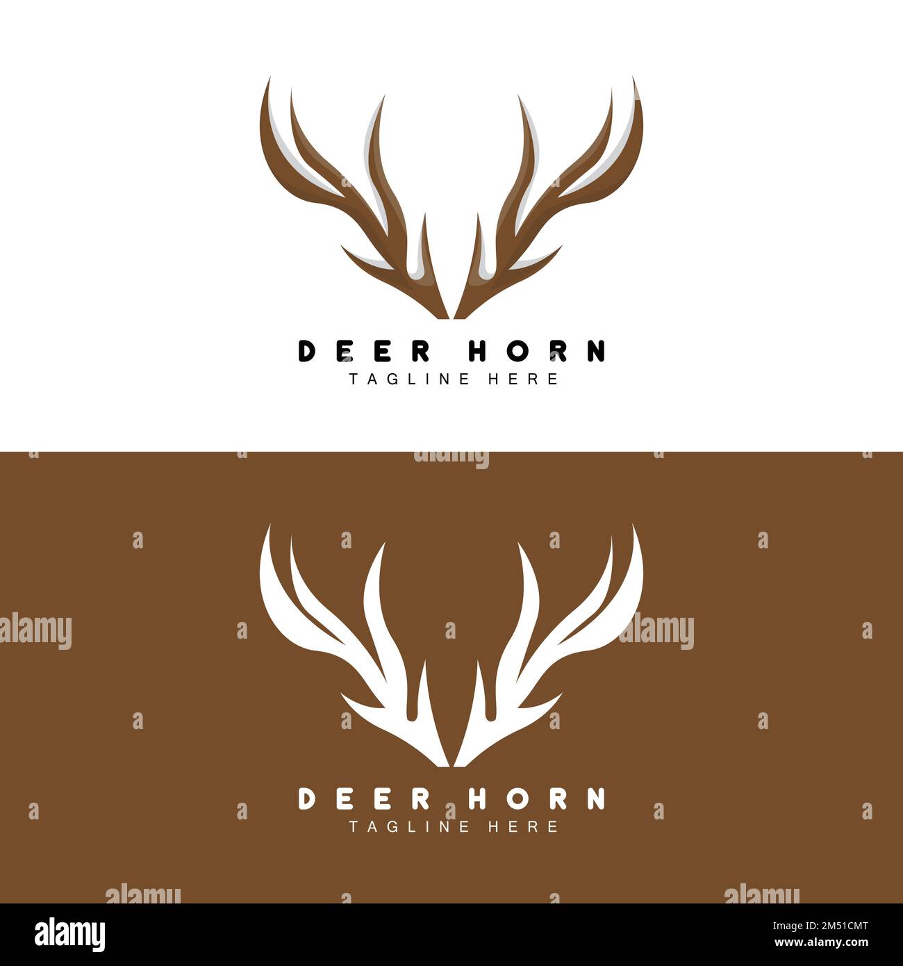 Logotipo de Deer Antler, Ilustración del icono de Antler, Vector de