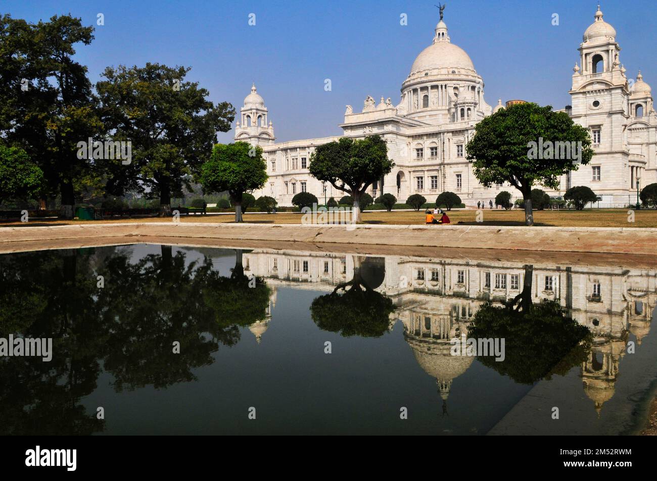 El icónico monumento a la Reina Victoria en el Maidan, Calcuta, Bengala