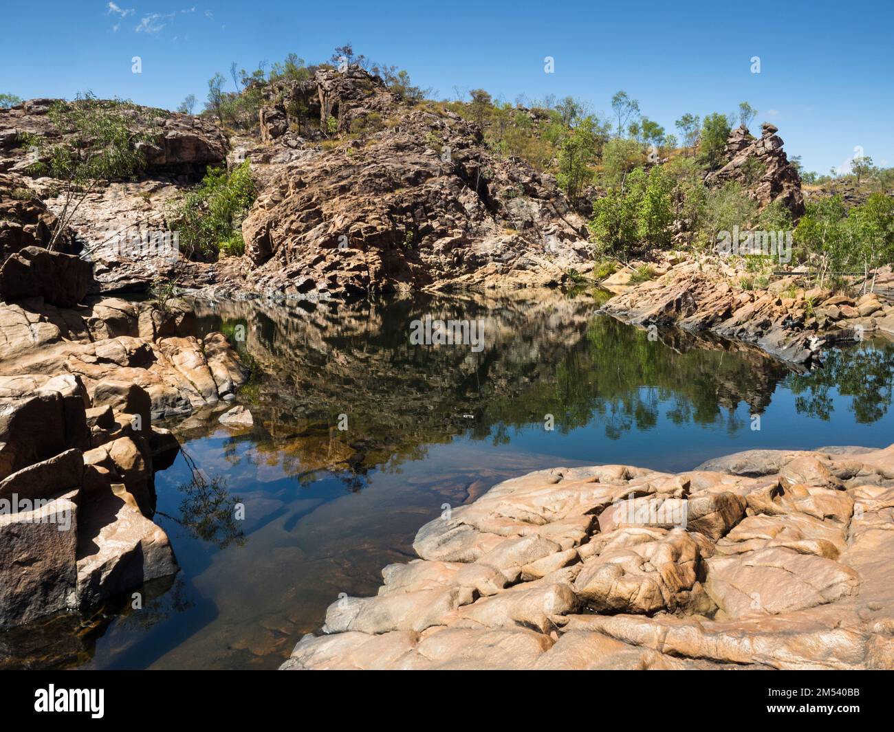 Upper Pool, Edith Falls (Leliyn), Parque Nacional Nitmiluk, Territorio del Norte, Australia Foto de stock