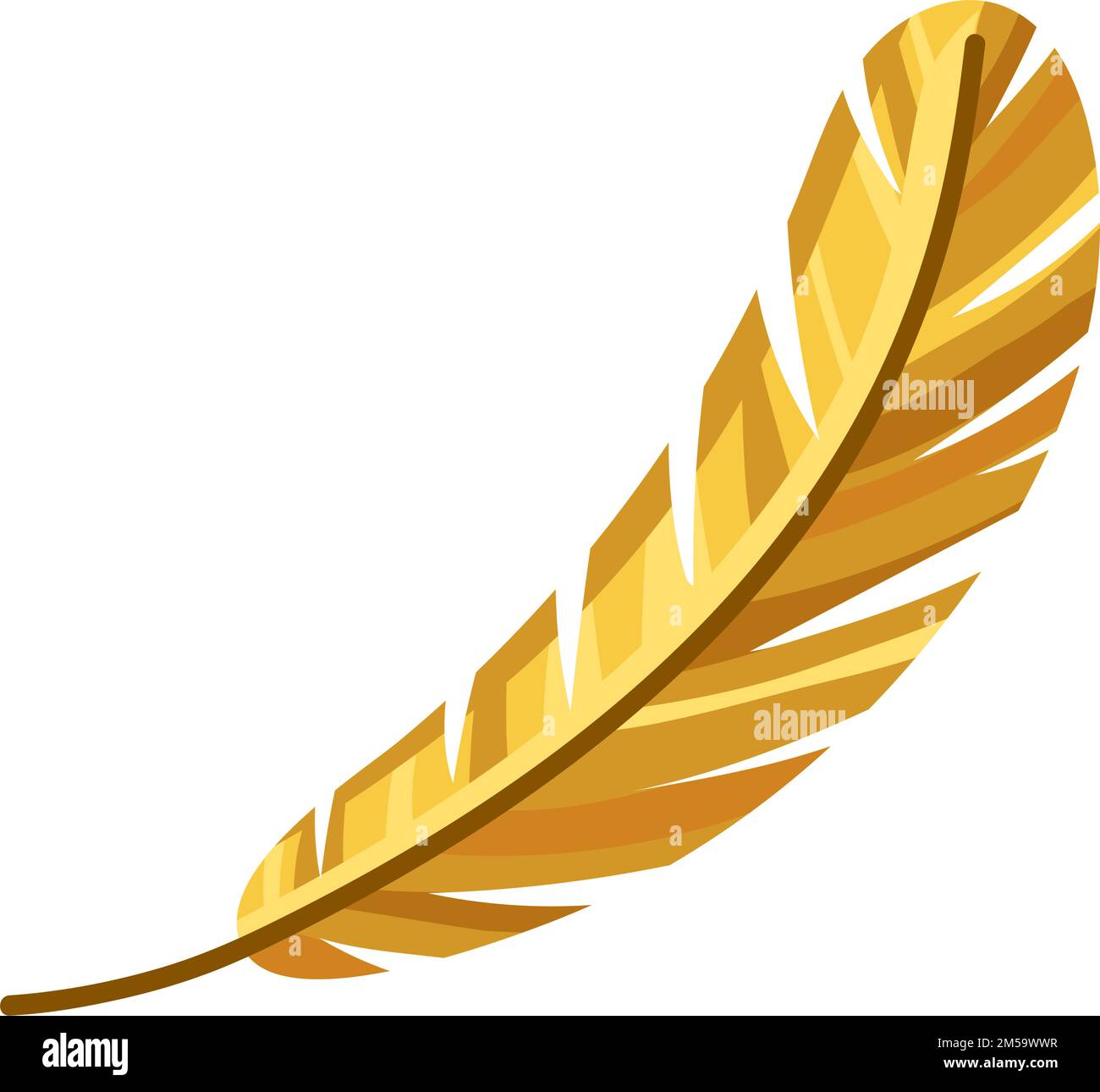 diseño de plumas doradas Imagen Vector de stock - Alamy