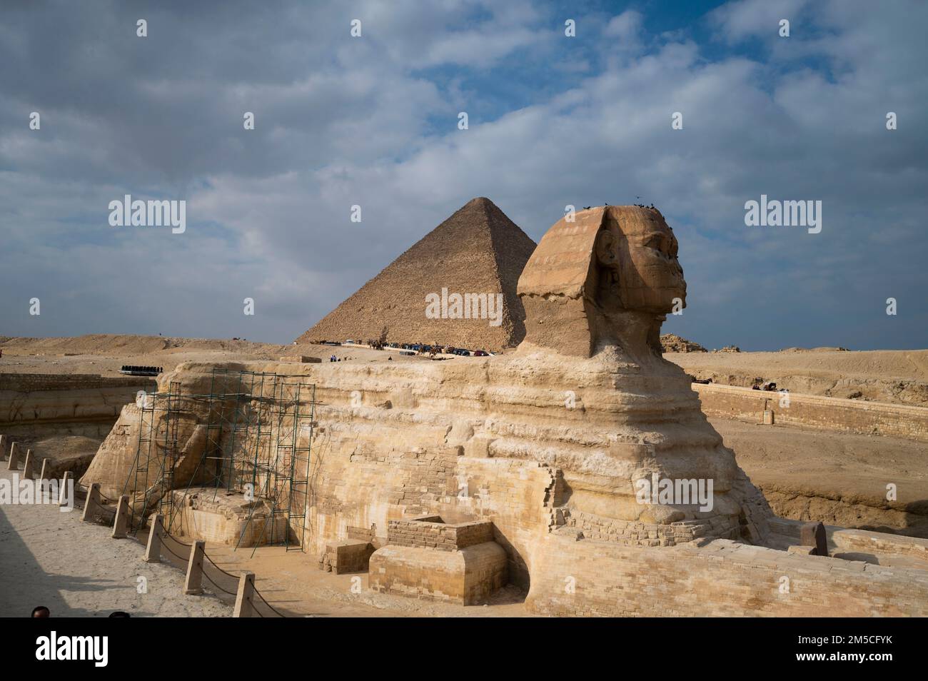 pirámides en giza el cairo Foto de stock