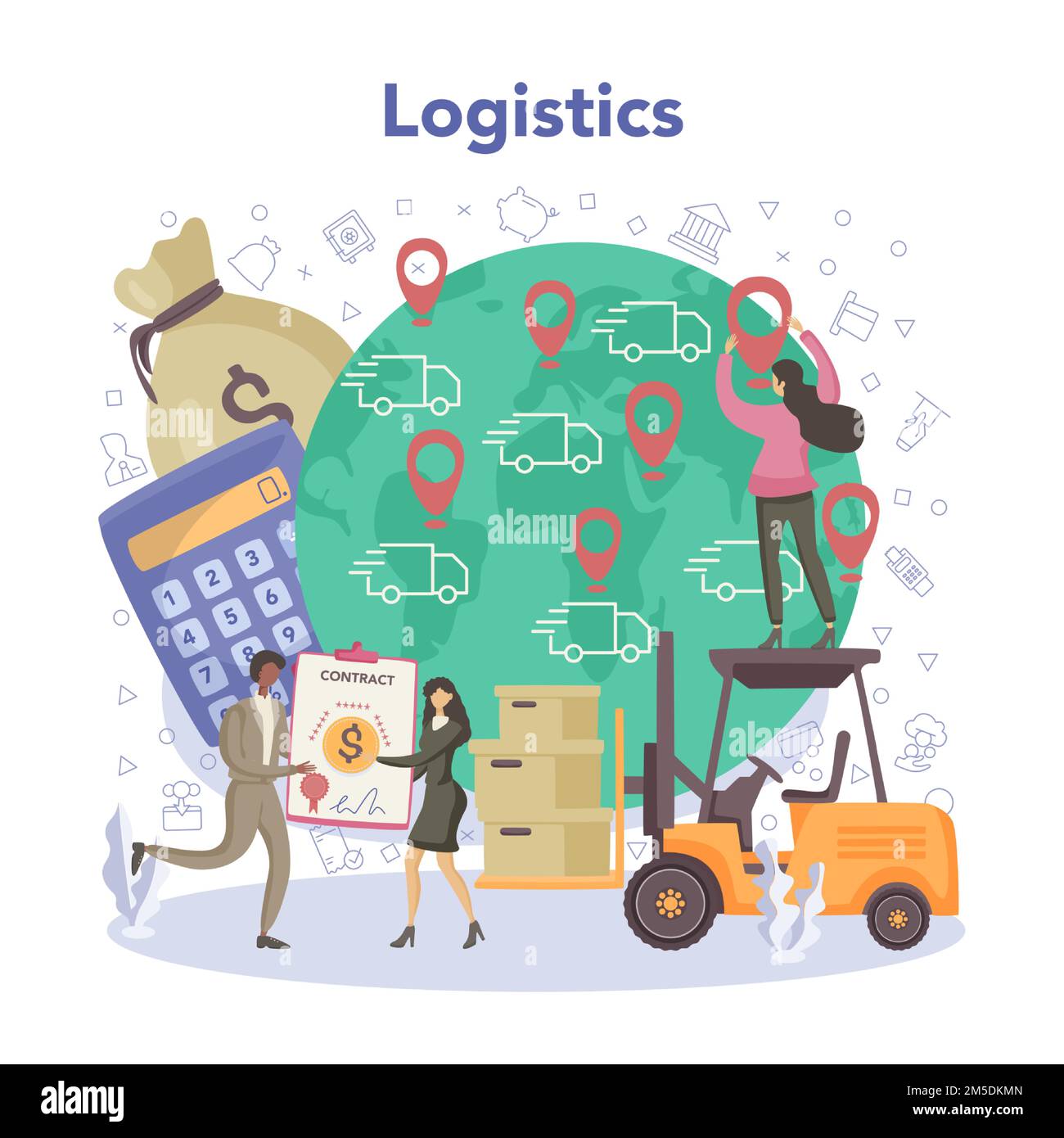 Concepto de director comercial. El gerente de ventas optimiza la